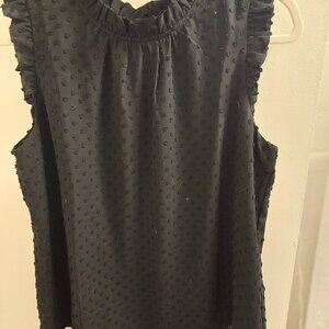 J. Crew Factory black sleeveless work top NWT